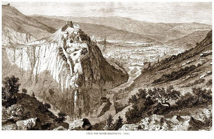 ГРАФИКА: Некадашњи изглед града Николе Алтомановића (1862.година)